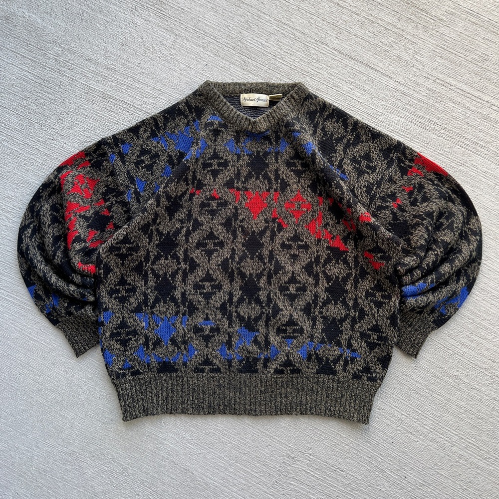 Vintage 90s Geometric Patterned Sweater